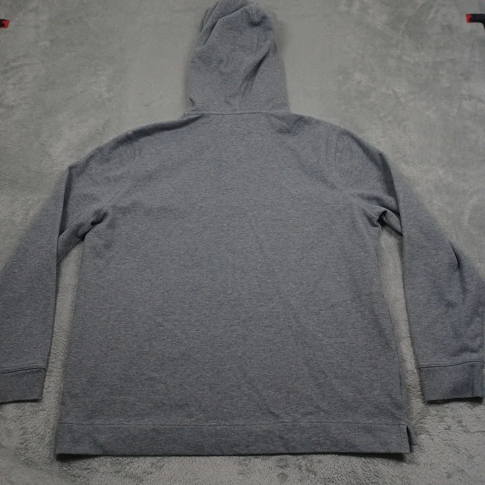 Banana Republic Sweater Mens XL Gray 1/4‎ Zip Hooded Preppy Casual